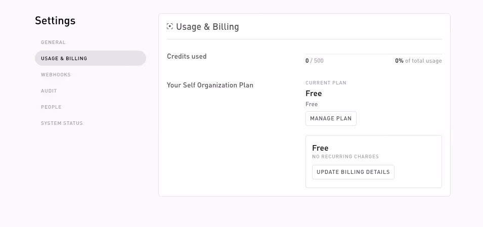 Usage & Billing
